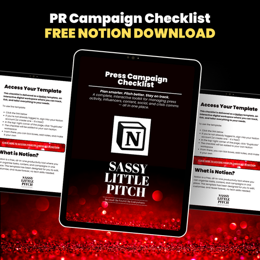 Public Relations Checklist – Notion Template